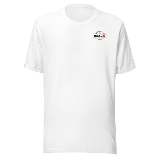 Retro White Isaac's t-shirt